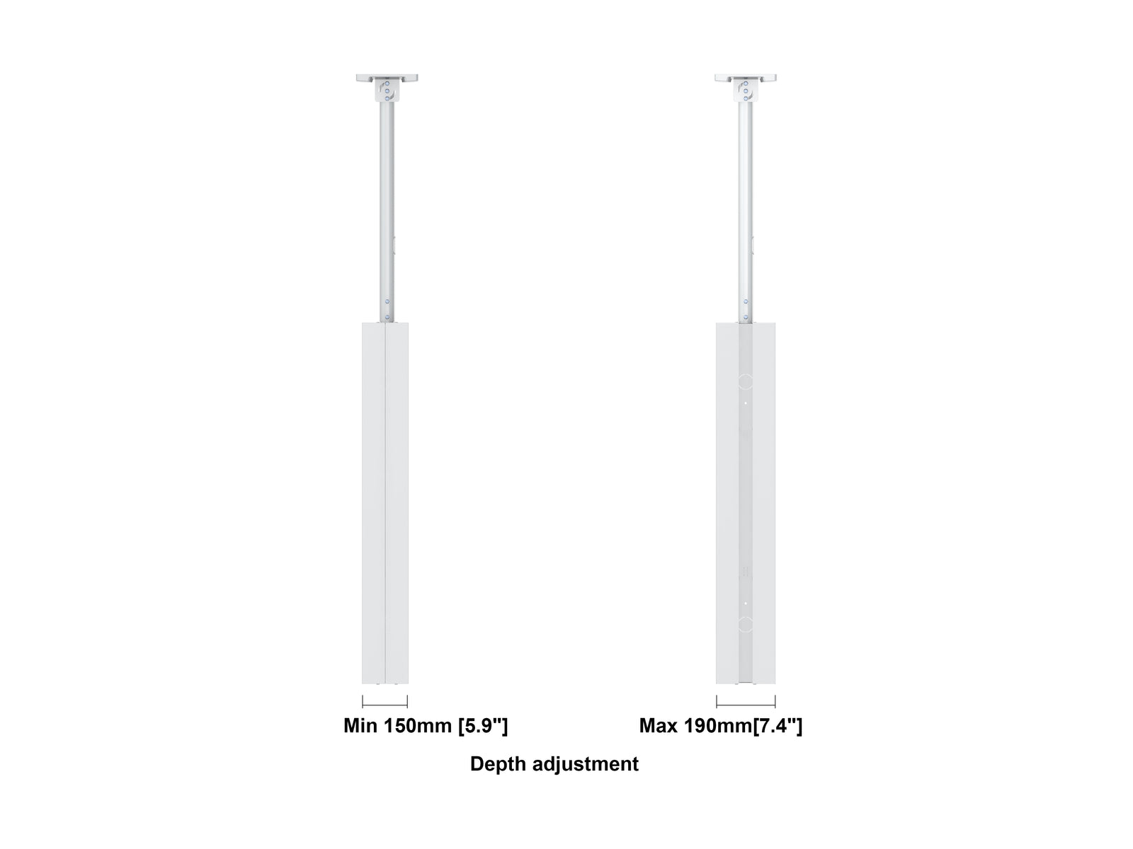 Multibrackets M Pro Series Enclosure 50" Ceilingmount Medium B2B White Signage Display Enclosures Multibrackets