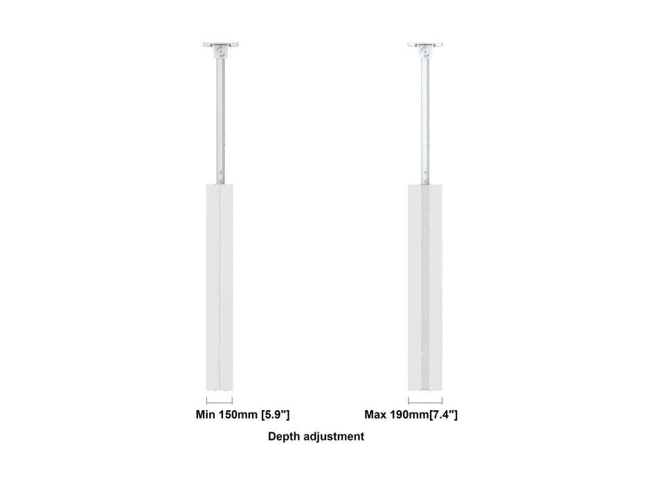 Multibrackets M Pro Series Enclosure 50" Ceilingmount Medium B2B White Signage Display Enclosures Multibrackets