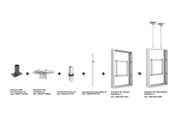 Multibrackets M Pro Series Enclosure 50" Ceilingmount Medium B2B White Signage Display Enclosures Multibrackets