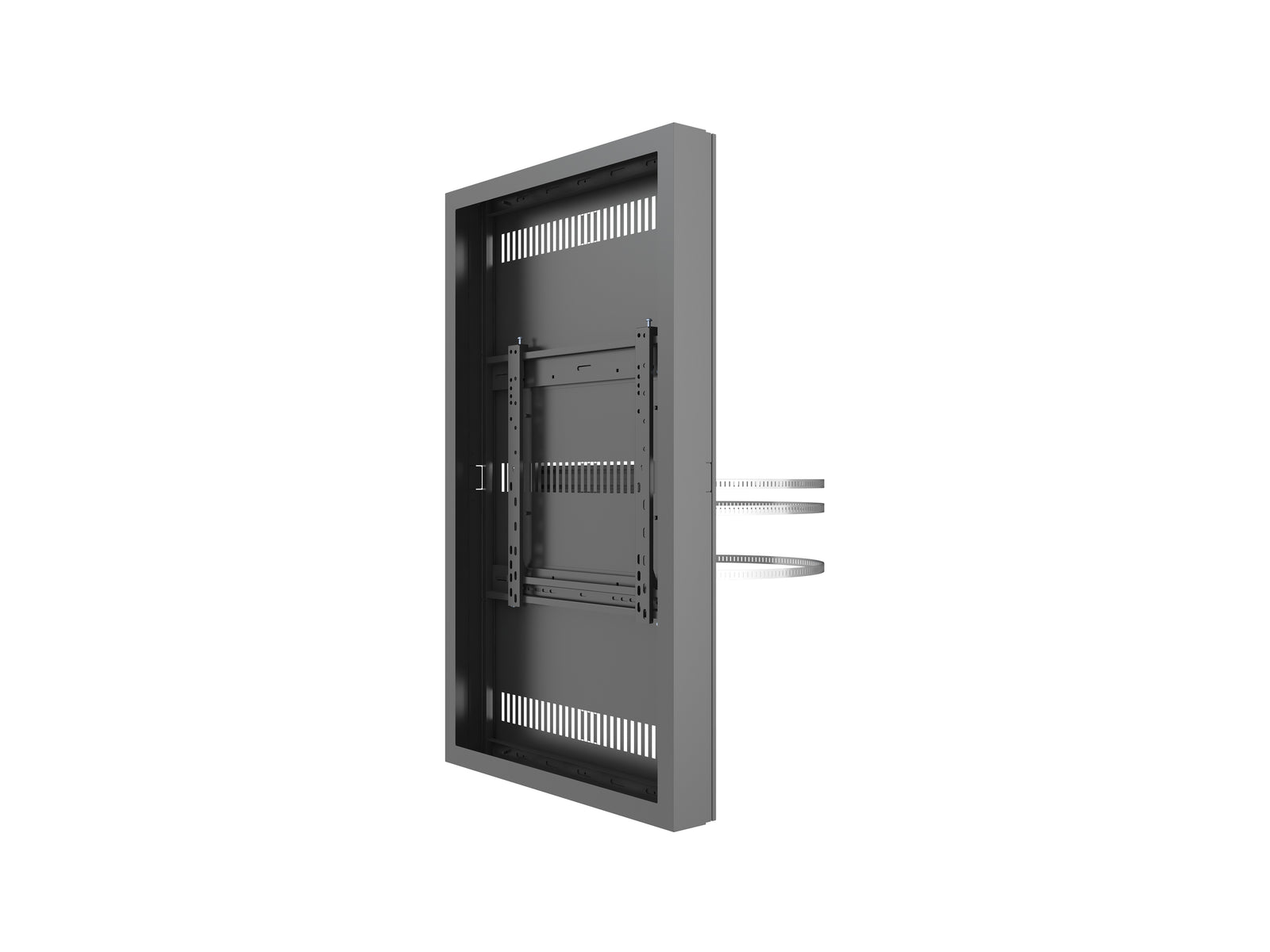 Multibrackets M Pro Series Enclosure 50" Column Medium Black Signage Display Enclosures Multibrackets
