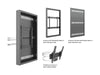 Multibrackets M Pro Series Enclosure 50" Column Medium Black Signage Display Enclosures Multibrackets