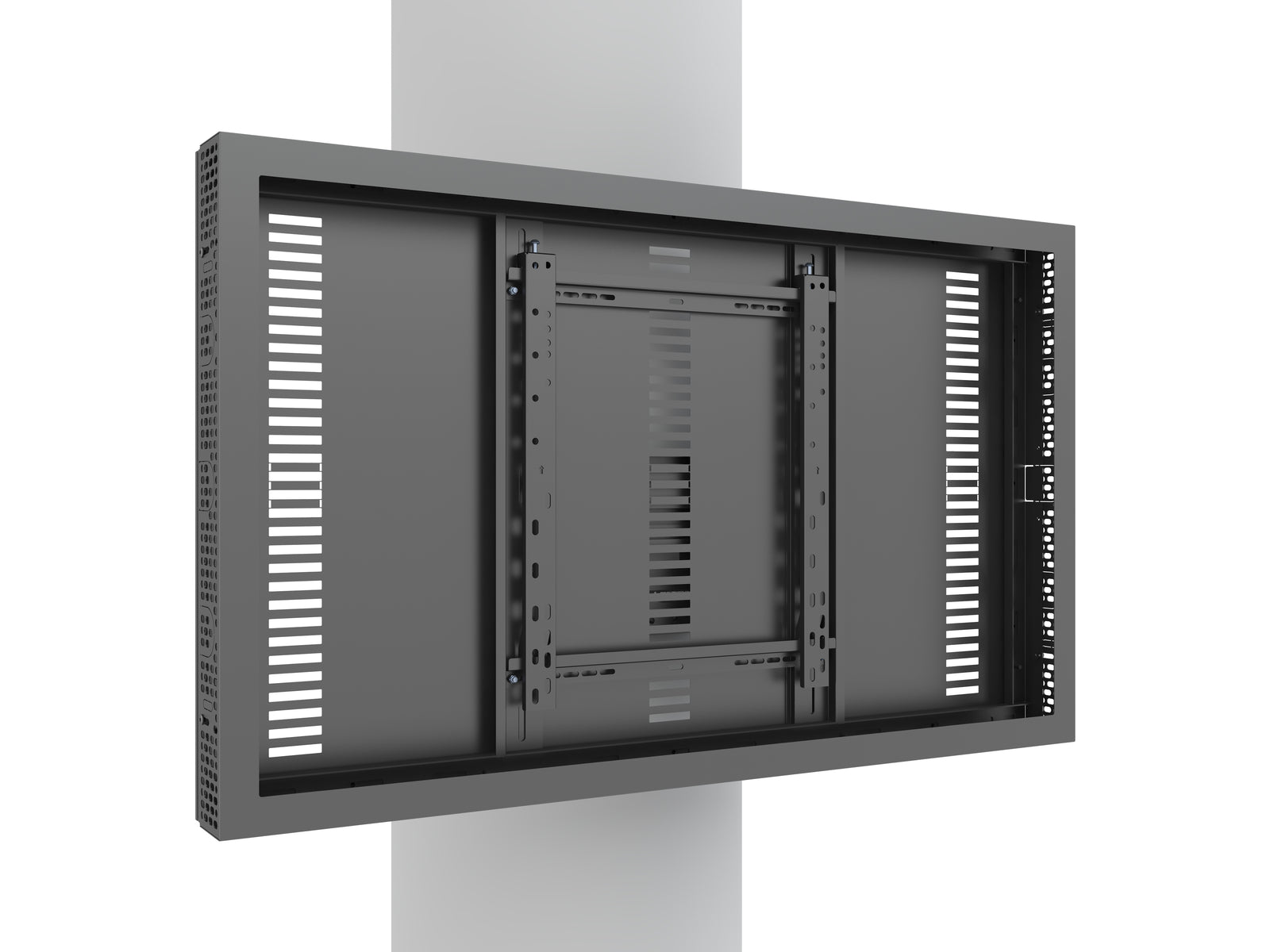 Multibrackets M Pro Series Enclosure 50" Column Medium Black Signage Display Enclosures Multibrackets