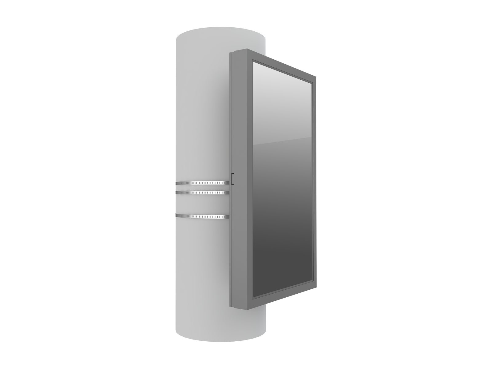 Multibrackets M Pro Series Enclosure 50" Column Medium Black Signage Display Enclosures Multibrackets