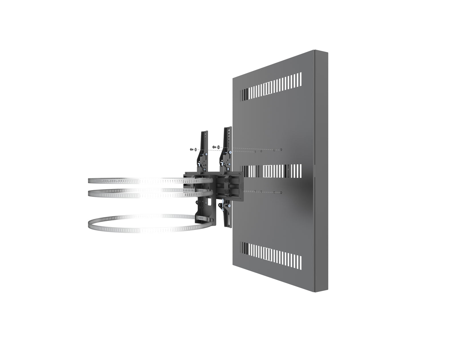 Multibrackets M Pro Series Enclosure 50" Column Medium Black Signage Display Enclosures Multibrackets