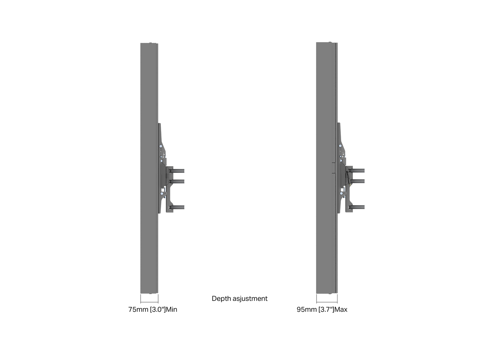 Multibrackets M Pro Series Enclosure 50" Column Medium Black Signage Display Enclosures Multibrackets