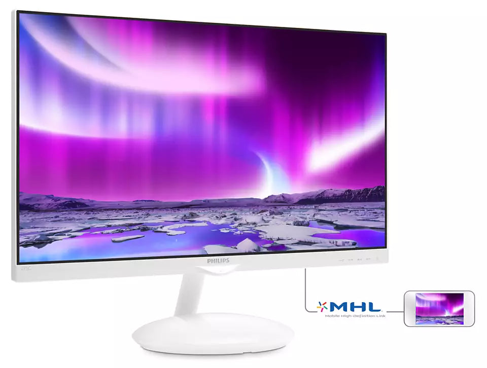 PHILIPS 275C5QHGSW/00 27" Full HD LCD Monitor with Ambiglow Plus Base Desktop Monitor Philips