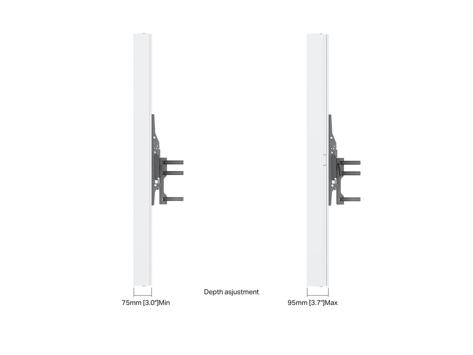 Multibrackets M Pro Series Enclosure 50" Column Medium White Signage Display Enclosures Multibrackets