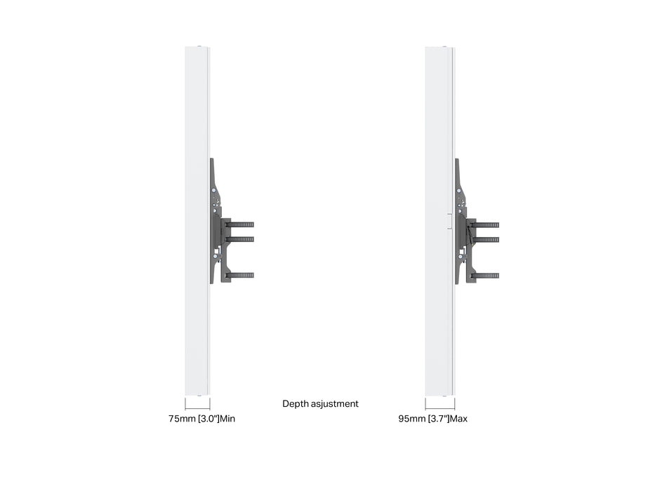 Multibrackets M Pro Series Enclosure 50" Column Medium White Signage Display Enclosures Multibrackets