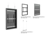 Multibrackets M Pro Series Enclosure 50" Wire Medium Black Signage Display Enclosures Multibrackets