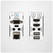 Aurora Multimedia VLX-TCW2V-C-W 4K Audio/Video Distribution WallPlate AV Extender Aurora