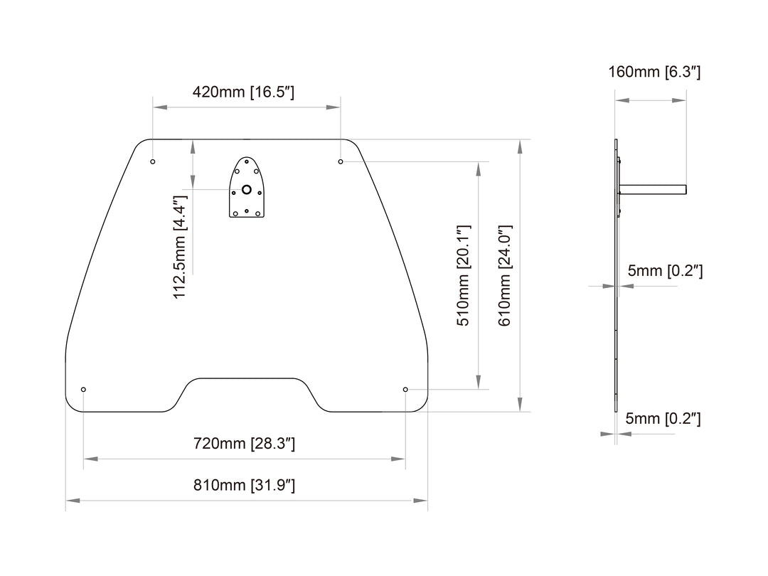 Multibrackets Pro Series Large Floorplate Mounting Accessory Multibrackets