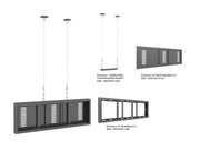 Multibrackets M Pro Series Enclosure 37" Wire Small Black Signage Display Enclosures Multibrackets