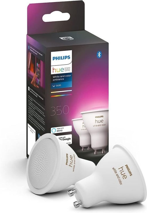 Philips Hue White and Colour Ambience GU10 – Smart Spotlight – (2-pack)