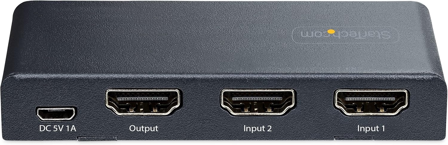 Startech 2-Port HDMI 2.1 Switch 8K@60Hz HDR10+ Auto & Manual Switching | 2PORT-HDMI-SWITCH-8K Video Switch Startech