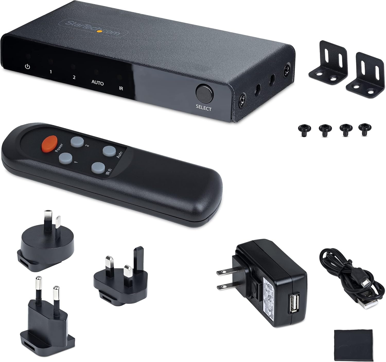 Startech 2-Port HDMI 2.1 Switch 8K@60Hz HDR10+ Auto & Manual Switching | 2PORT-HDMI-SWITCH-8K Video Switch Startech