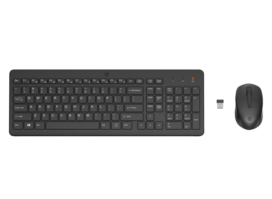 HP 330 Wireless Keyboard & Mouse Combo – Full-Size, Black | 2V9E6AA