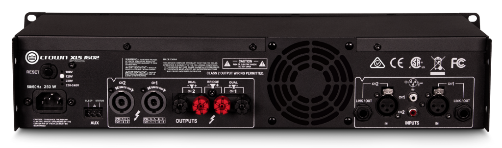 Crown XLS1502 Two-channel, 525W @ 4Ω Power Amplifier