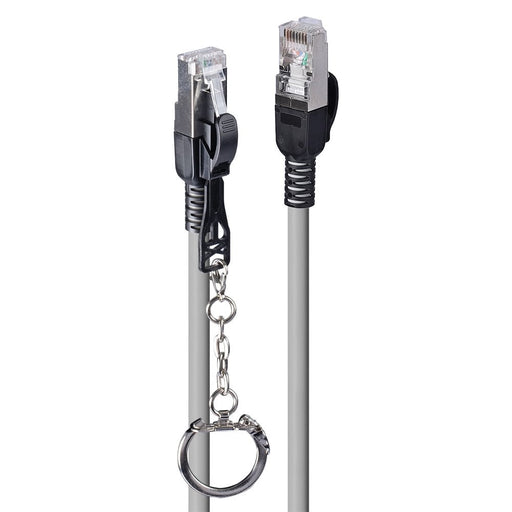 Lindy 2m Cat.6A S/FTP Locking Network Cable, Grey | 47604 Network Cable Lindy