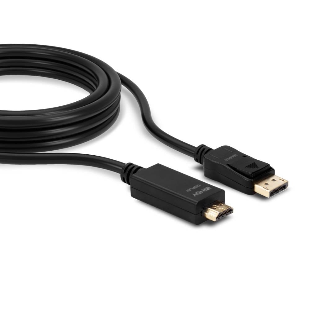 Lindy 2m Display Port to HDMI 4K30Hz Adapter Cable | 36922 HDMI Cable Lindy