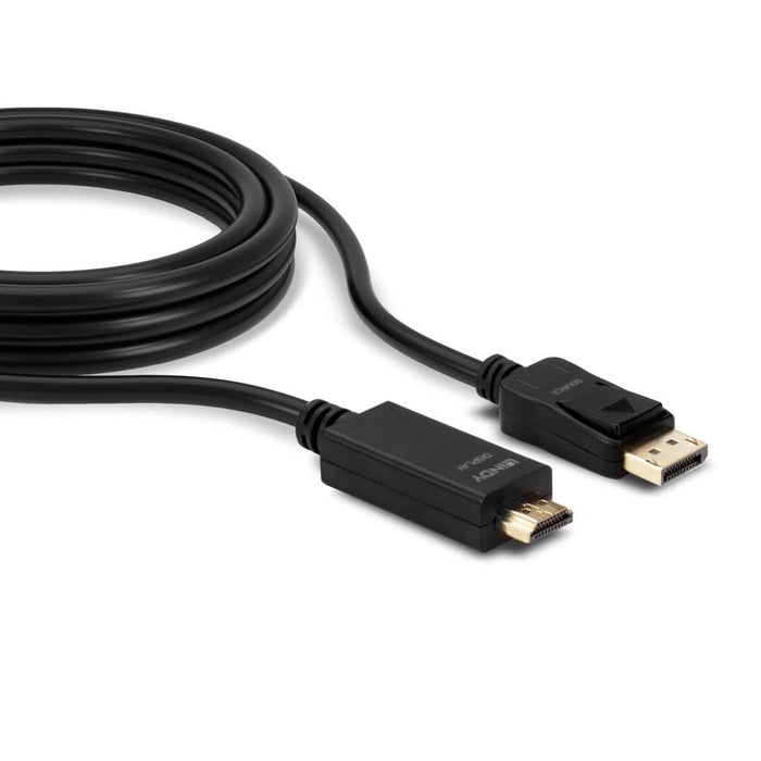 Lindy 2m Display Port to HDMI 4K30Hz Adapter Cable | 36922 Lindy HDMI Cable Lindy