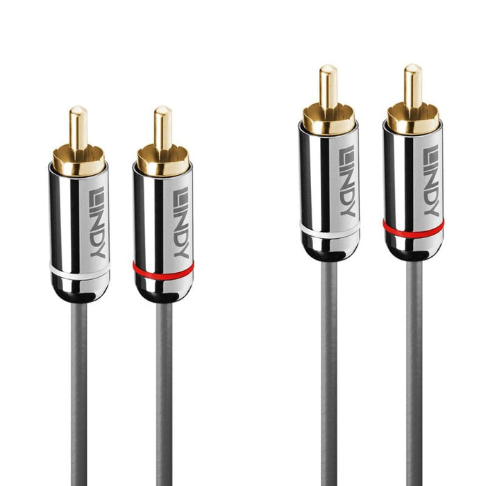 Lindy 2m Dual Phono Audio Cable, Cromo Line | 35346 Audio / Video Cable Lindy