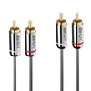 Lindy 2m Dual Phono Audio Cable, Cromo Line | 35346