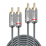 Lindy 2m Dual Phono Audio Cable, Cromo Line | 35346 Audio / Video Cable Lindy