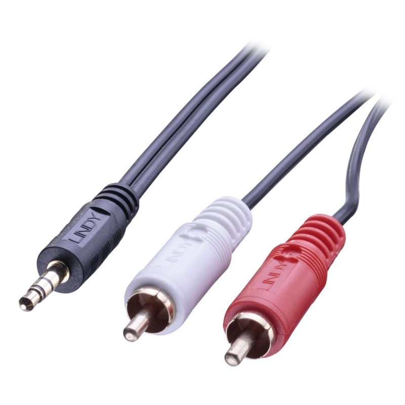 Lindy 2m Premium Phono To 3.5mm Cable | 35681 Audio / Video Cable Lindy
