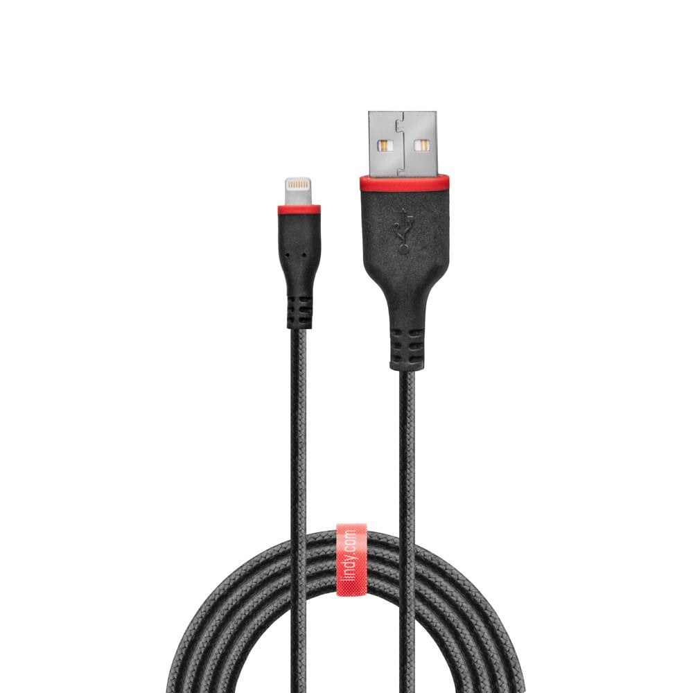 Lindy 2m Reinforced USB Type A to Lightning Charge & Sync Cable | 31292 USB Cable Lindy