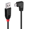 Lindy 2m USB 2.0 Cable - Type A to Micro-B Cable, 90 Degree Right Angle | 31977