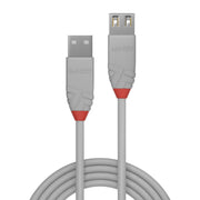 Lindy 2m USB 2.0 Type A Extension Cable, Anthra Line, Grey | 36713 USB Cable Lindy