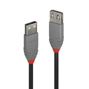 Lindy 2m USB 2.0 Type A Extension Cable, Anthra Line | 36703 USB Cable Lindy