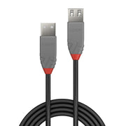 Lindy 2m USB 2.0 Type A Extension Cable, Anthra Line | 36703 USB Cable Lindy