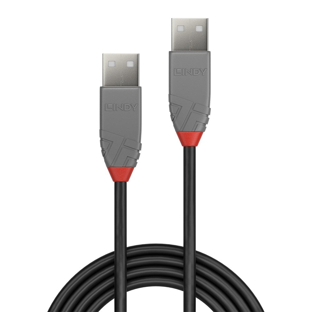 Lindy 2m USB 2.0 Type A to A Cable, Anthra Line | 36693 USB Cable Lindy