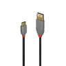 Lindy 2m USB 2.0 Type A to C Cable, Anthra Line | 36887