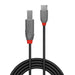 Lindy 2m USB 2.0 Type C to B Cable, Anthra Line | 36942 USB-C Cable Lindy