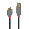 Lindy 2m USB 3.2 Type A to Micro-B Cable, 5Gbps, Anthra Line | 36767