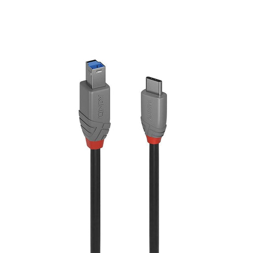 Lindy 2m USB 3.2 Type C to B Cable, Anthra Line | 36667 USB-C Cable Lindy