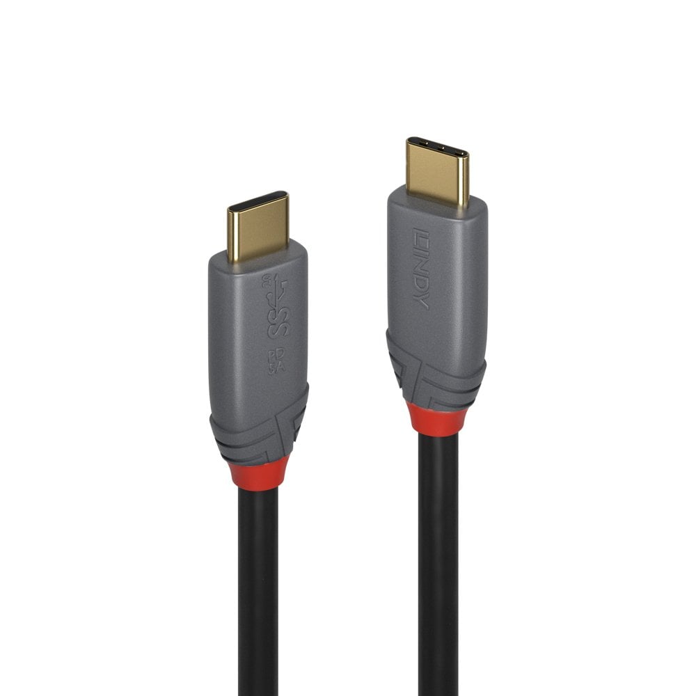 Lindy 2m USB 3.2 Type C to C Cable, 20Gbps, 5A, PD, Anthra Line | 36903 USB Cable Lindy