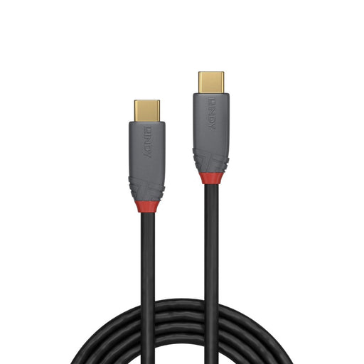 Lindy 2m USB 3.2 Type C to C Cable, 20Gbps, 5A, PD, Anthra Line | 36903 USB-C Cable Lindy