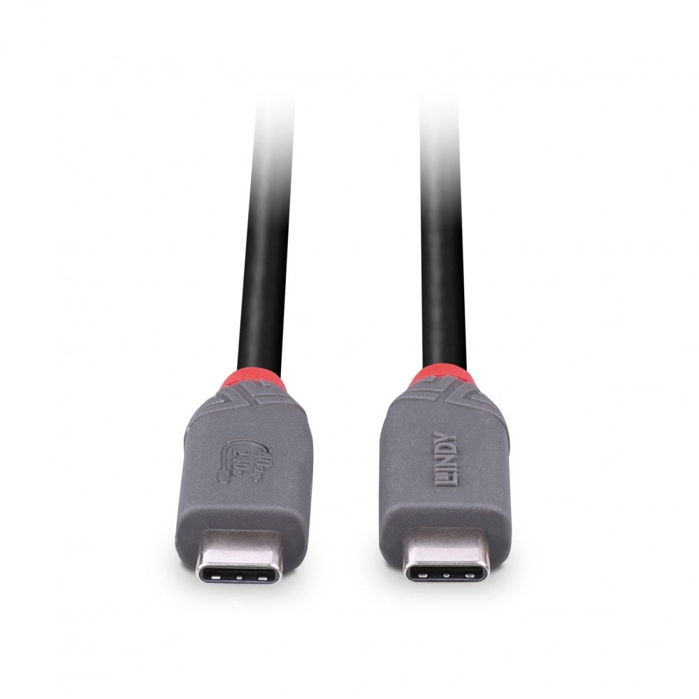 Lindy 2m USB 4 240W Type C Cable, Anthra Line | 36958 USB Cable Lindy