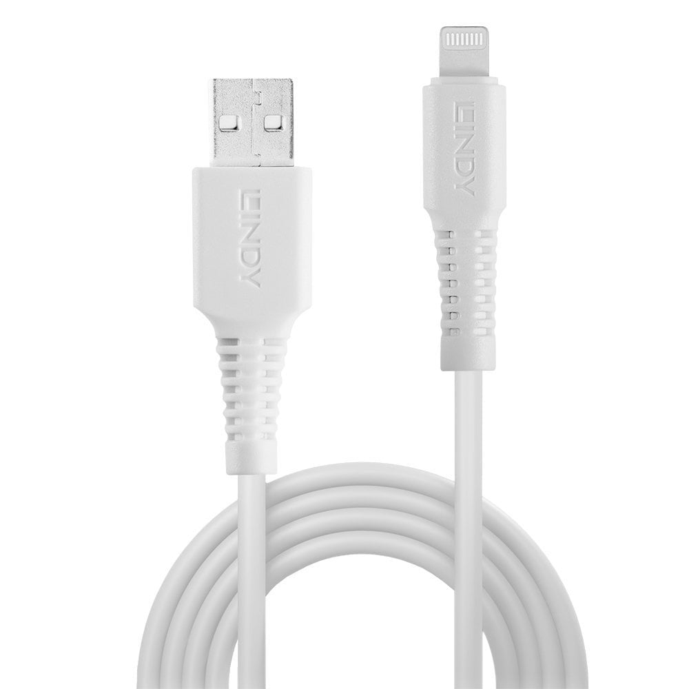 Lindy 2m USB to Lightning Cable, White | 31327 USB Cable Lindy