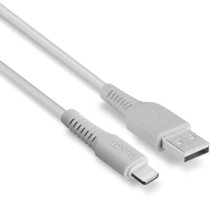 Lindy 2m USB to Lightning Cable, White | 31327 USB Cable Lindy