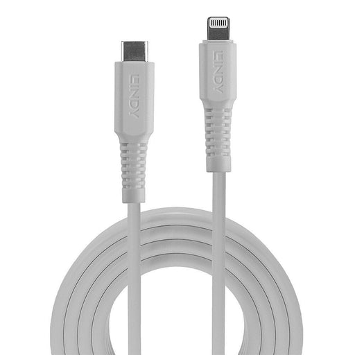 Lindy 2m USB Type C to Lightning Cable, White | 31317 USB Cable Lindy