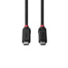 Lindy 2m USB4 240W Type C Cable, Black Line | 37002 USB-C Cable Lindy