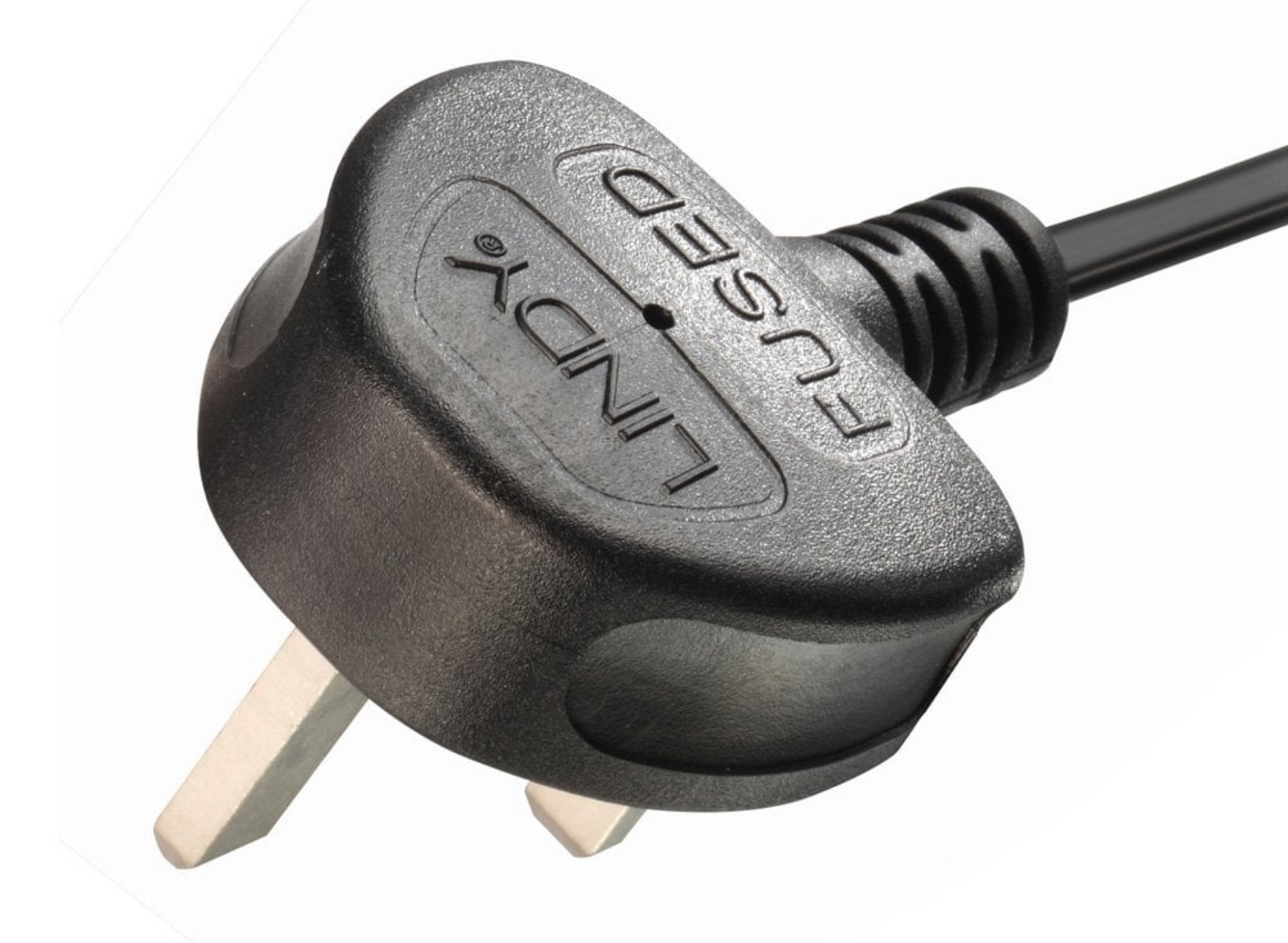 Lindy 2m UK 3 Pin Plug To IEC C13 Mains Power Cable, Black | 30433 Power Cable Lindy