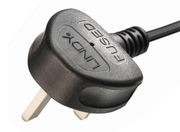 Lindy 2m UK 3 Pin Plug To IEC C13 Mains Power Cable, Black | 30433 Power Cable Lindy