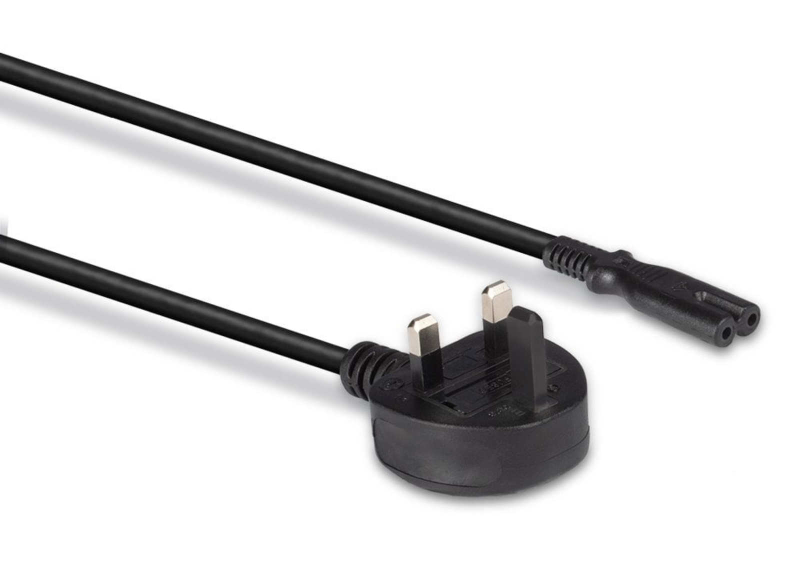 Lindy 2m UK 3 Pin Plug To IEC C7 Mains Power Cable, Black | 30444 Power Adapters & Inverters Lindy