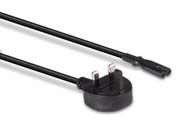 Lindy 2m UK 3 Pin Plug To IEC C7 Mains Power Cable, Black | 30444 Power Adapters & Inverters Lindy