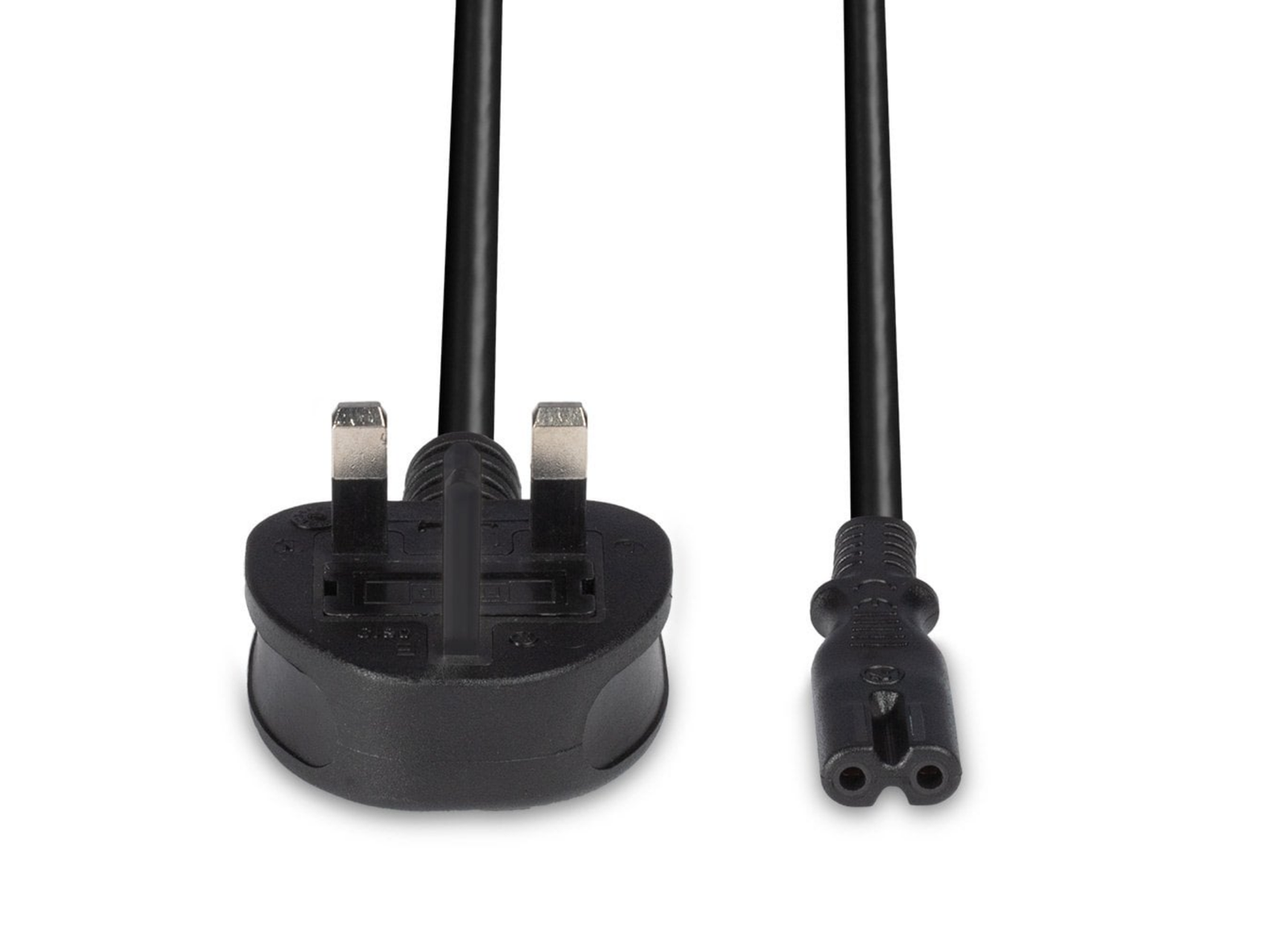 Lindy 2m UK 3 Pin Plug To IEC C7 Mains Power Cable, Black | 30444 Power Adapters & Inverters Lindy